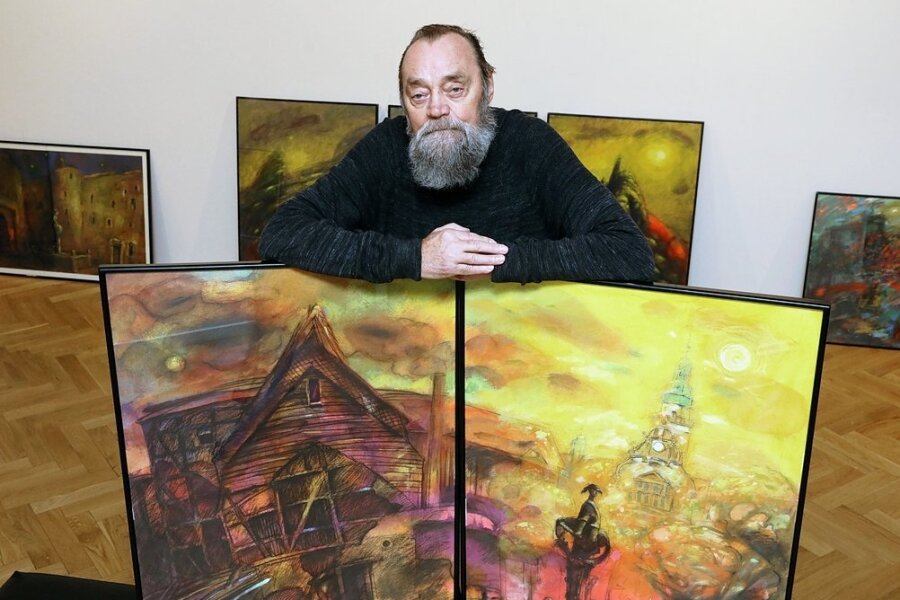 Werdauer Künstler rettet Wismut-Kunst - Der Werdauer Jürgen Szajny hat viele Kunstwerke gerettet.