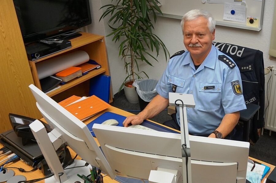 Erster Polizeihauptkommissar Hans-Ulrich Wachter, Leiter der Bundespolizei-Inspektion Klingenthal.