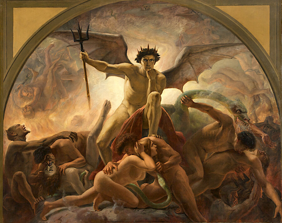 Der Leibhaftige als Bild von einem Mann: Friedrich Wilhelm Schadows Gemälde "Hölle" (1848/52) dokumentiert den ästhetischen Wertewandel in der Kunst im Hinblick auf den Teufel recht eindrücklich.  