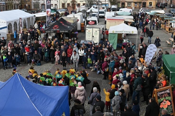 Hunderte Besucher waren auf dem Rochlitzer Regionalmarkt am Samstag unterwegs.