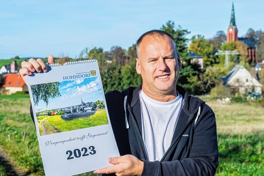 Wie sich Hohndorf im Laufe der Zeit verändert hat - Fotograf Jan Kunig zeigt seinen Kalender mit historischen und aktuellen Hohndorfer Ortsansichten. Die ersten 400 Exemplare gingen weg wie die berühmten warmen Semmeln. 