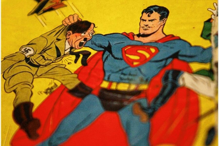 Wie Superman in Chemnitz gegen Antisemitismus kämpft - Im August 1942 kämpfte Superman im Comic Nummer 17 gegen das nationalsozialistische Deutschland.