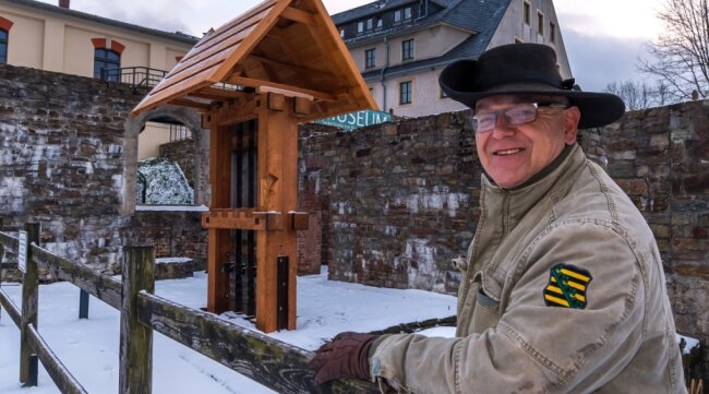Steffen Ulbricht - Museumsmitarbeiter - führt normalerweise Besucher durch das Olbernhauer Saigerhütten-Areal. Vorübergehend war das wegen eines Brandunfalls nicht möglich.