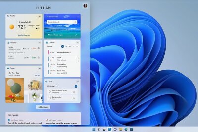 Windows 11 kommt - Wie auf dem Smartphone: Zum Desktop lassen sich Widgets hinzufügen. 