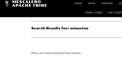 Winnetou bei "seinem" Stamm unbekannt - Beim eigenen Stamm unbekannt: Winnetou, die Romanfigur Karl Mays, findet man auf der Website der Mescaleros gar nicht. 