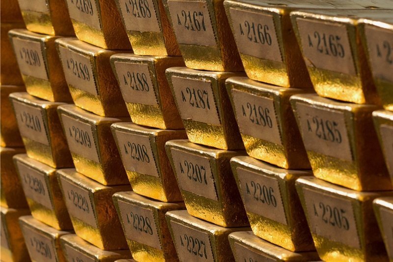 "Wir haben das Gold praktisch im Keller" - Goldbarren der Deutschen Bundesbank in der Lagerstätte in Frankfurt am Main. 