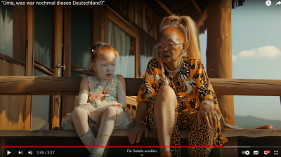 "Wir haben es zu Ende gedacht" - Film zeichnet Diktatur in Deutschland - Unter dem Titel «Oma, was war nochmal dieses Deutschland?» ist das Video auf der Plattform Youtube abrufbar.