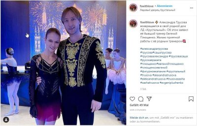 WM-Bronzemedaillengewinnerin wechselt Trainer - Die Eiskunstläuferin Alexandra Trussowa und ihr damaliger Trainer Jewgeni Pljuschtschenko. 