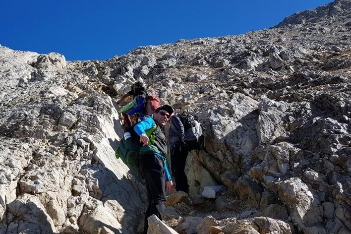 Wo der Ärztliche Direktor des Stollberger Krankenhauses Urlaub macht - Gregor Hilger beim Aufstieg zum Corno Grande des Gran Sasso, mit 2912 Metern höchster Berg der Abruzzen.