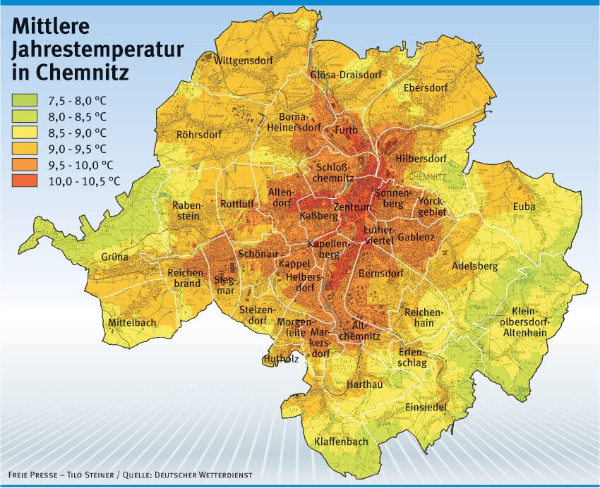 Wo es in Chemnitz am heißesten ist - 