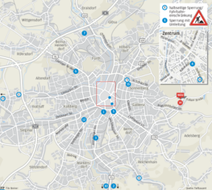 Wo weiterhin Baustellen bleiben werden - Karte - enthält Informationen über Baustellen in Chemnitz.
