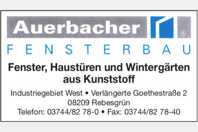 Wohnpark Dr. Rudolf Breitscheid in Reichenbach - Anzeige: AFB Auerbacher Fensterbau GmbH