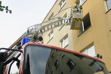 Feuerwehr verschafft sich Zugang zur Wohnung. 