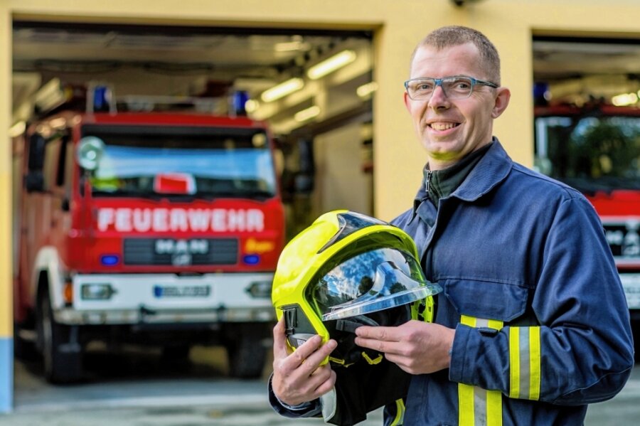 Lars Neubert leitet die Freiwillige Feuerwehr Wolkenstein. 