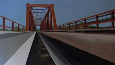 Kohlenbahnbrücke in Acrylfarben