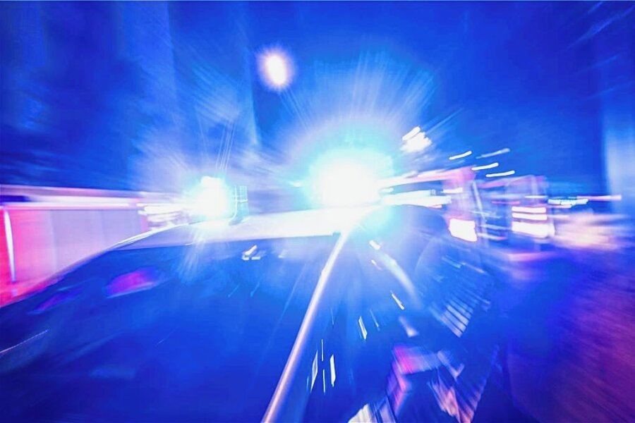 Zeuge verhindert Einbruch in Zwickau-Eckersbach - Ein Polizeiauto mit eingeschaltetem Blaulicht (Symbolfoto). Foto: Christophe Gateau/dpa