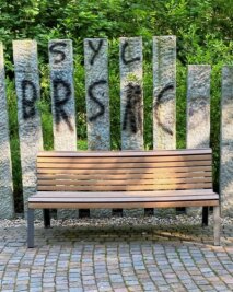 Zeugenaufruf - Auch Schmierereien im Rodewischer Park sind immer wieder Teil der Vandalismus-Taten. 