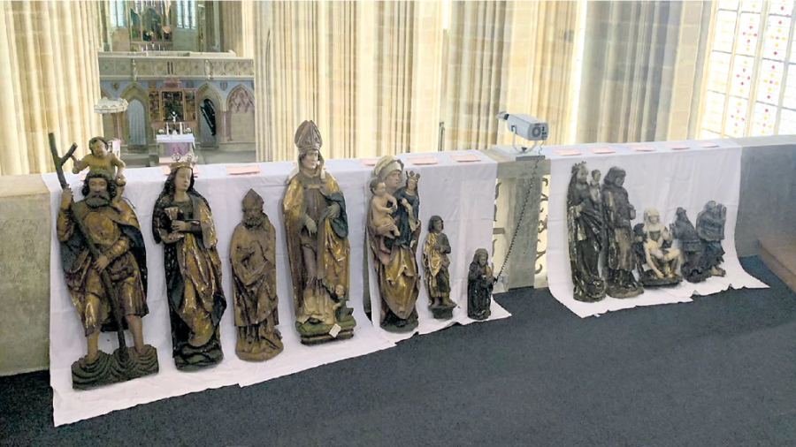 Zieht Oberlungwitzer St. Martin in Chemnitzer Museum um? - Die Oberlungwitzer Kirchenfiguren im Meißner Dom. 