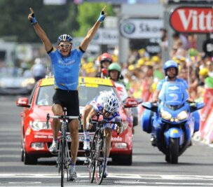 Zschopauer Tour-de-France-Etappensieger Marcus Burghardt beendet Karriere als Radprofi - Sein größter Erfolg: Marcus Burghardt feiert seinen Etappensieg 2008 bei der Tour de France.