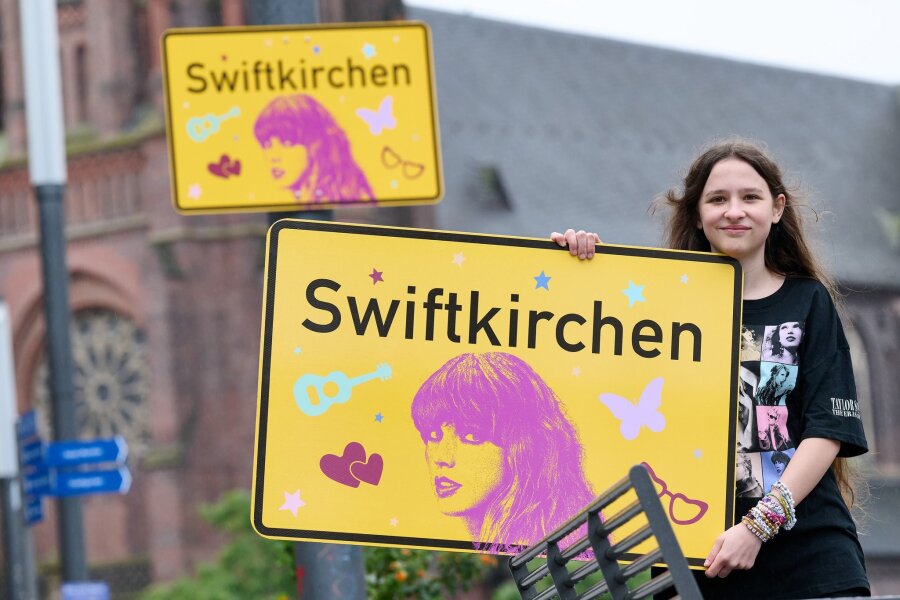 Zu Ehren von Taylor Swift: Gelsenkirchen wird "Swiftkirchen" - Die Stadt Gelsenkirchen wird im Juli Schauplatz für die "Eras Tour" von Superstar Taylor Swift - und gibt zu Ehren der Musikerin einen neuen Namen. Enthüllt wurde das "Swiftkirchen" von Swift-Fan Aleshanee Westhoff.