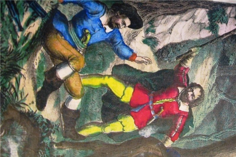 Zuerst kriminell, dann Rebell ... - Lips Tullian (rechts) in einer zeitgenössischen Illustration. Das Ausrauben machte er zu seinem Beruf. Dabei ging er auch über Leichen. In Freiberg ermordete er einen Nachtwächter.
