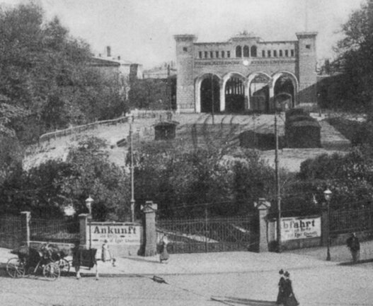 Der Bayerische Bahnhof in Leipzig (um 1910). 