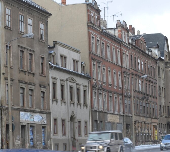Zukunft für leere Häuserzeilen an der Leipziger Straße weiter unklar - 