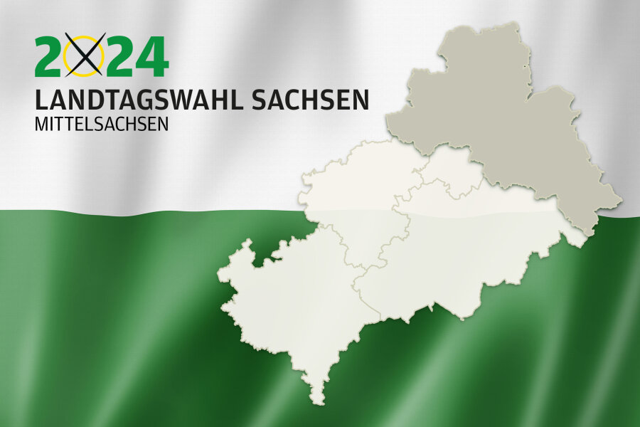 Landtagswahl in Sachsen 2024 - Alles zu Parteien, Kandidaten und Ergebnissen für Mittelsachsen.