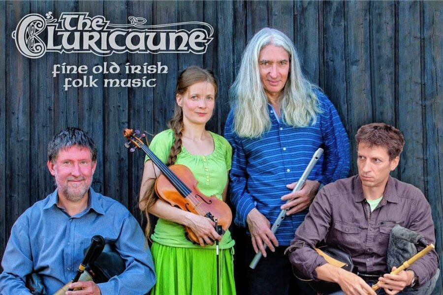Zum Tanzen und Mitsingen: Irish Folk in der Kirche in Wiederau - Die Band The Cluricaune, hier auf einem Werbebild, gestaltet einen Irish-Folk-Abend in der Kirche in Wiederau.