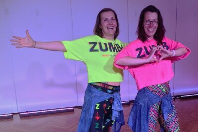 Zumba-Party live im Sportkanal - Die Trainerinnen Claudia Tischler (r.) und Jessica Thiele werden die Übungen vormachen. 