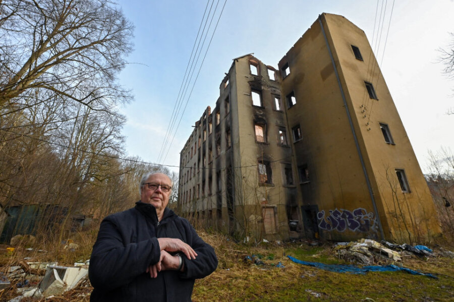 Chemnitz Wittgensdorf ehemalige Mühle Färberei ist nach Brand einsturzgefährdet