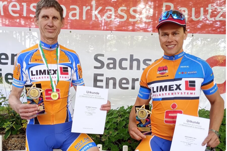 Zwei Venusberger Radsportler glänzen bei Landesmeisterschaft im Bergfahren - Karsten Schmidt (links) und Sten Brückner haben bei den Landesmeisterschaften im Bergfahren geglänzt.