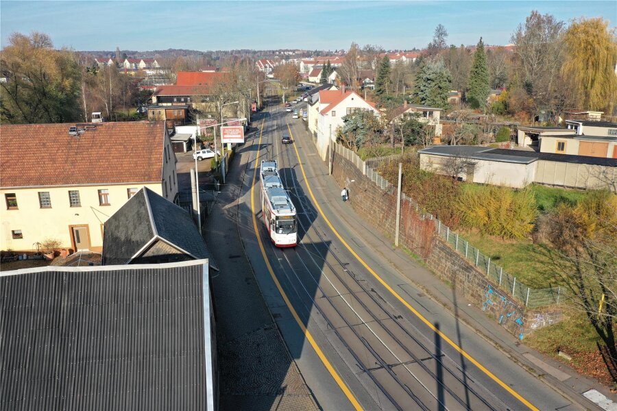 Zwickau-Marienthal: Zwei Straßenbauprojekte auf der Hauptverkehrsader des Stadtteils geplant - Die Marienthaler Straße soll in den kommenden Jahren zwischen dem Weingut und der Heinrich-Braun-Straße saniert werden.