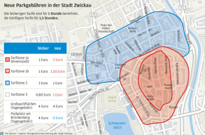 Zwickau will Parkgebühr in City verdoppeln - 