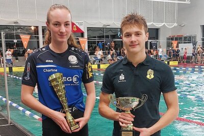 Zwickauer auf Augenhöhe mit dem Olympiasieger - Jeremy Kunz (SV 04) und Lea Charline Ronneburger (SC Chemnitz) erhielten die Pokale der DOG-Stadtgruppe Zwickau. 