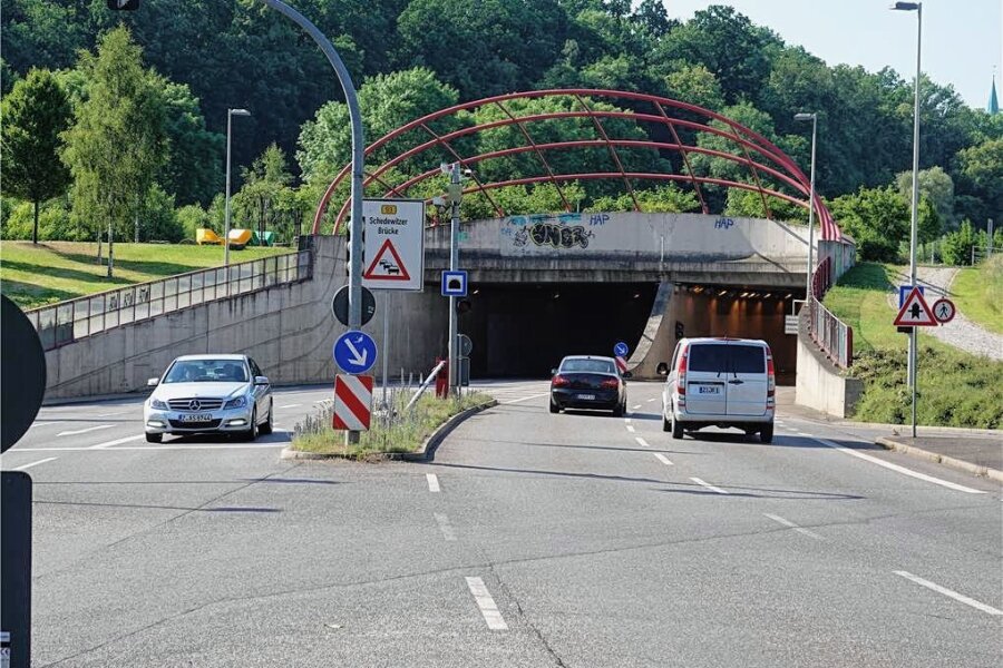 Zwickauer City-Tunnel wird auf Standfestigkeit geprüft - Der City-Tunnel in Zwickau muss alle sechs Jahre einer Hauptprüfung unterzogen werden.