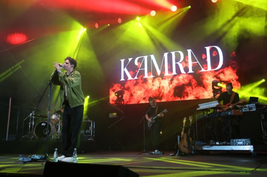 Kamrad sang für die Fans auf dem Hauptmarkt gleich zu Beginn seinen Hit "I believe". 