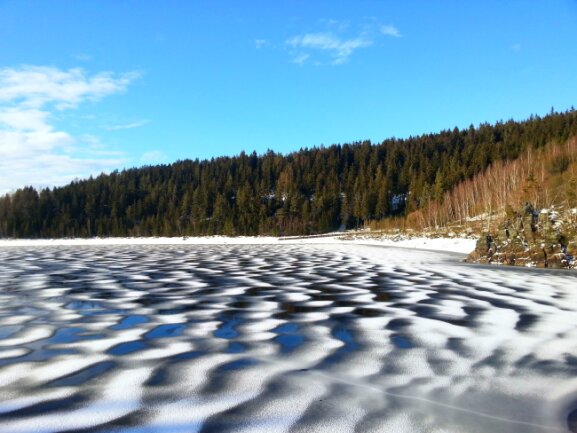 Winterimpression an der Talsperre Eibenstock 