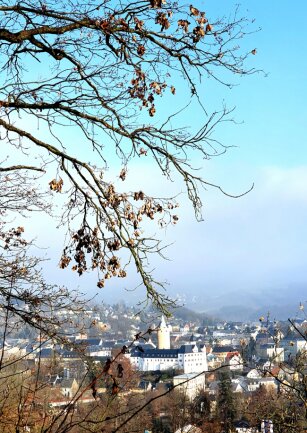 Blick von der Bodemerkanzel auf Zschopau<br />
Und Umfeld vom Affenstein