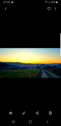 Sonnenaufgang &uuml;ber dem Balkon des Erzgebirges 