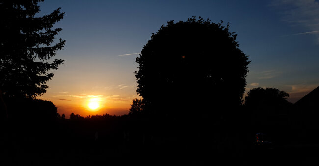 Sonnenuntergang in Pfaffroda / Sch&ouml;nfeld 